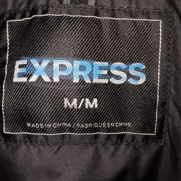 Express women's sample chores work barn jacket coat size M black with po… - Picture 8 of 12